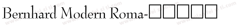 Bernhard Modern Roma字体转换